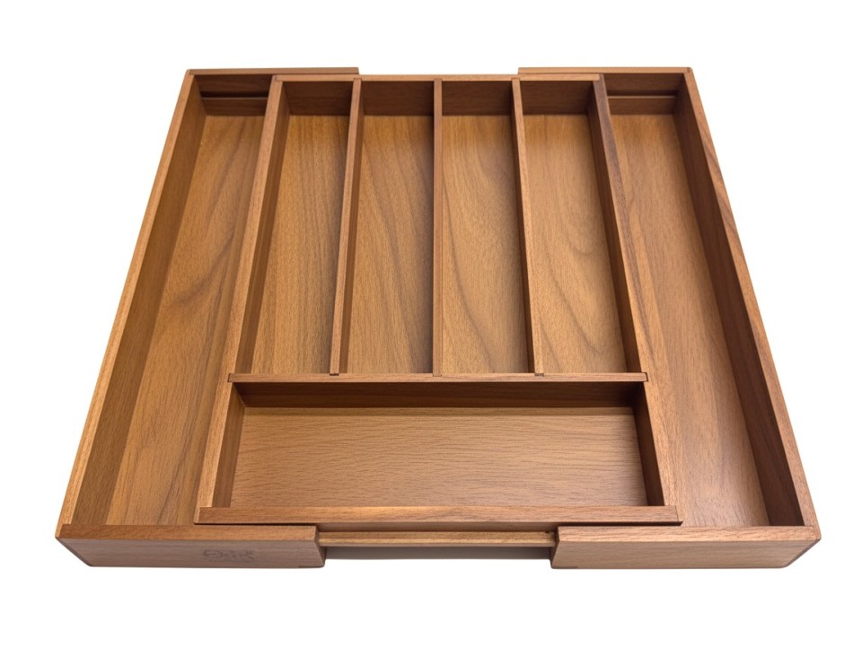 Expandable Acacia Wood Drawer Organizer - Premium Kitchen & Office Storage Solutions